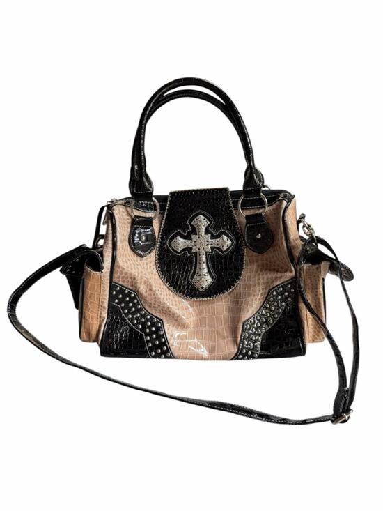 Handbags - Y2K Western Cross Studded Handbag and Crossbody Cowboy Chic McBling